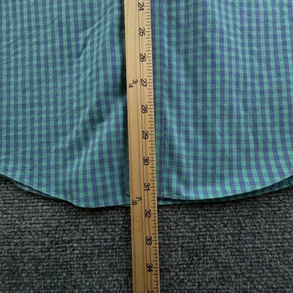 Brooks Brothers Short Sleeve Button Up Shirt Men Cotton Purple Green Medium Reg - Picture 4 of 16